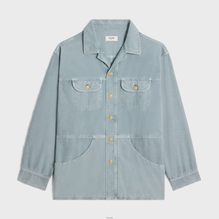 ауто јакна од сумота остарели сумот за испирање CELINE Z2BBHT567 Одећа Жене