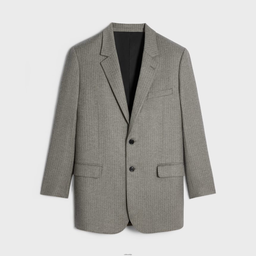 томми јакна од пругастог фланела бетон/антрацит CELINE Z2BBHT574 Одећа Жене