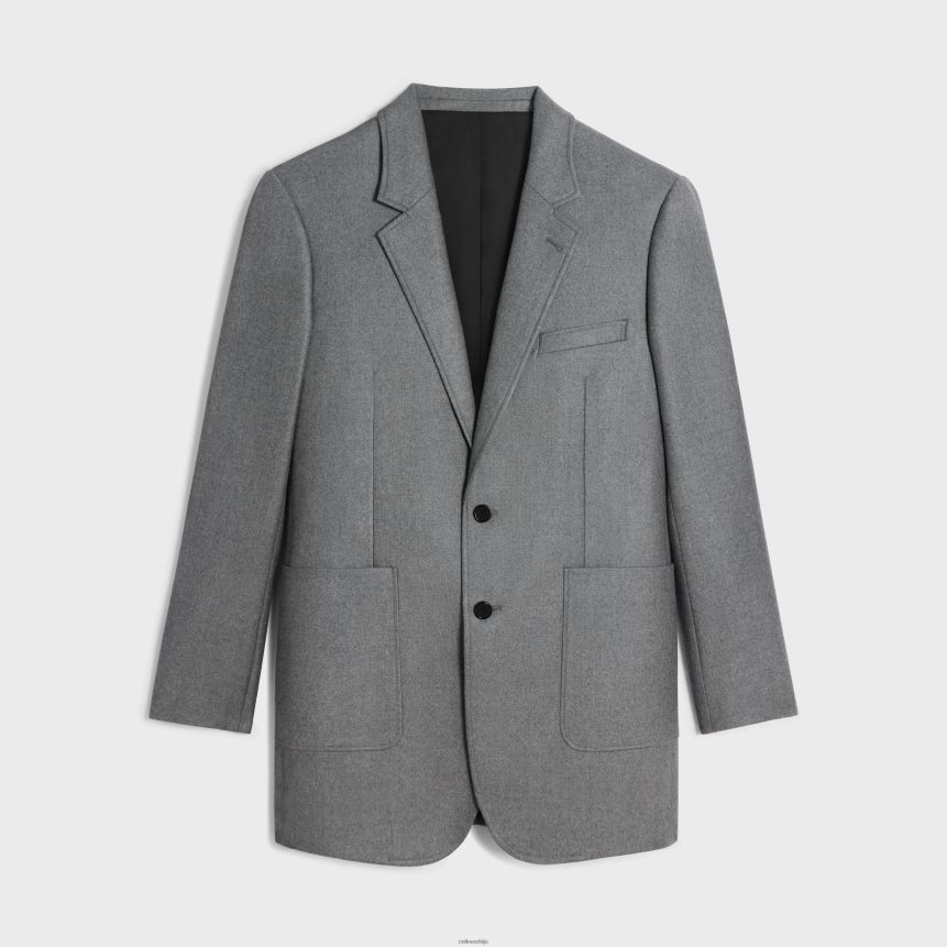 Томми јакна од кашмир фланела грис меланге CELINE Z2BBHT575 Одећа Жене