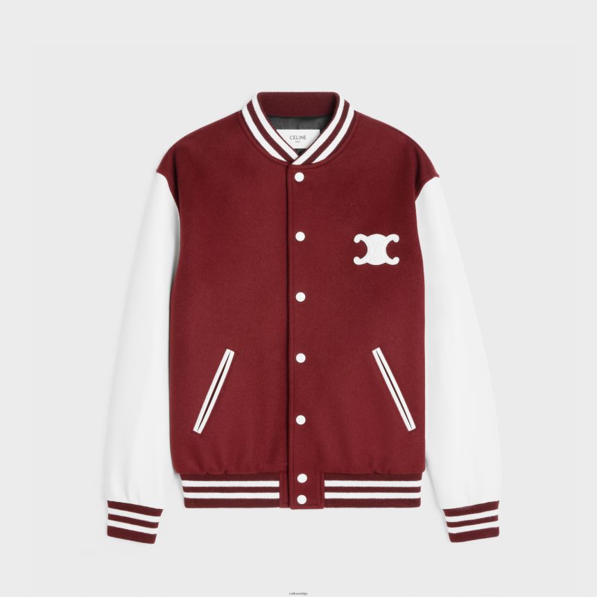 колеџ плишана јакна од кашмира са дуплим лицем вигне CELINE Z2BBHT729 Одећа Жене