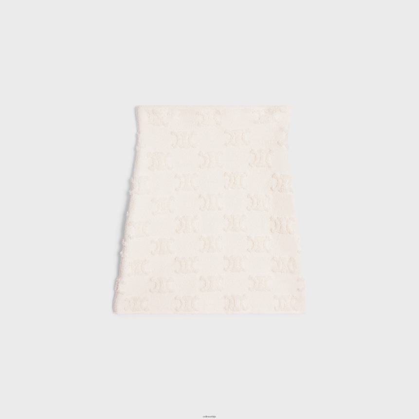 мини сукња од триомпхе памука бело CELINE Z2BBHT818 Одећа Жене