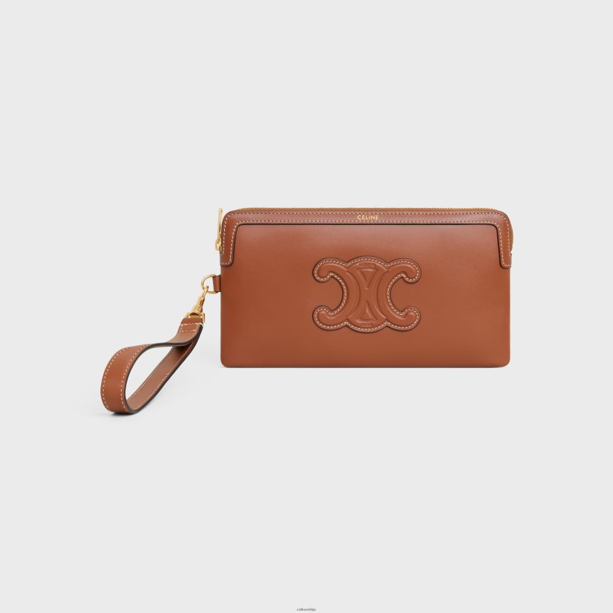 дуга торбица са ременом од глатке телеће коже тан CELINE Z2BBHT435 Прибор Жене
