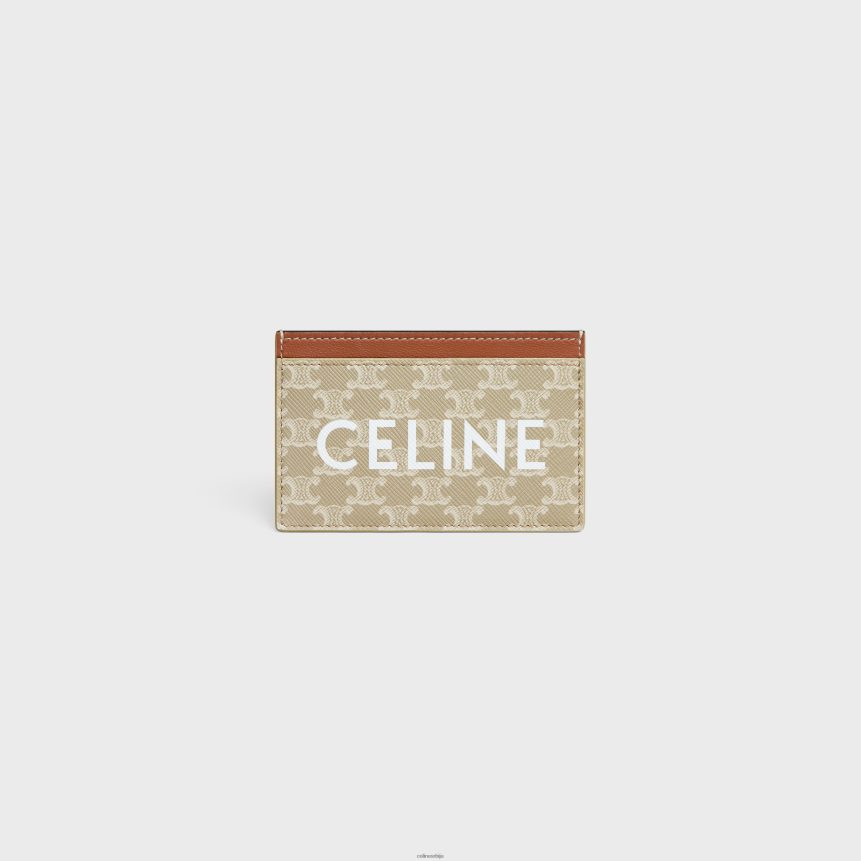 држач картице у тријумф платну са штампом греге CELINE Z2BBHT432 Прибор Жене