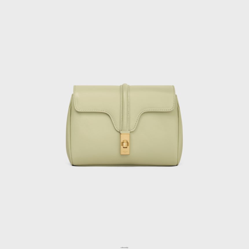 мини софт 16 од глатке телеће коже бадем зелена CELINE Z2BBHT395 Прибор Жене