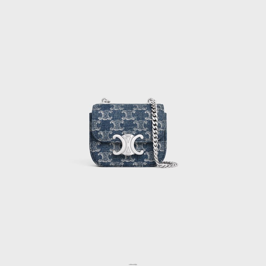 мини ланац цлауде од тексаса са тријумфом по целом делу тексас/сребро CELINE Z2BBHT334 Прибор Жене