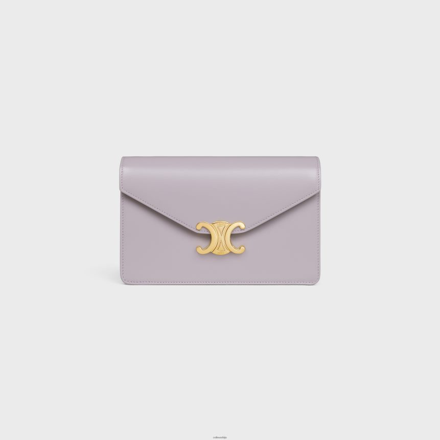 новчаник на ланцу марго од сјајне телеће коже светло лила CELINE Z2BBHT354 Прибор Жене