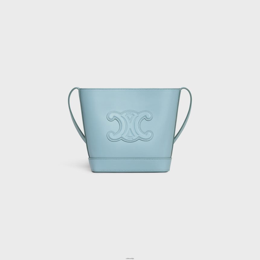 мини буцкет цуир триомпхе од глатке телеће коже калифорнијска плава CELINE Z2BBHT380 Прибор Жене