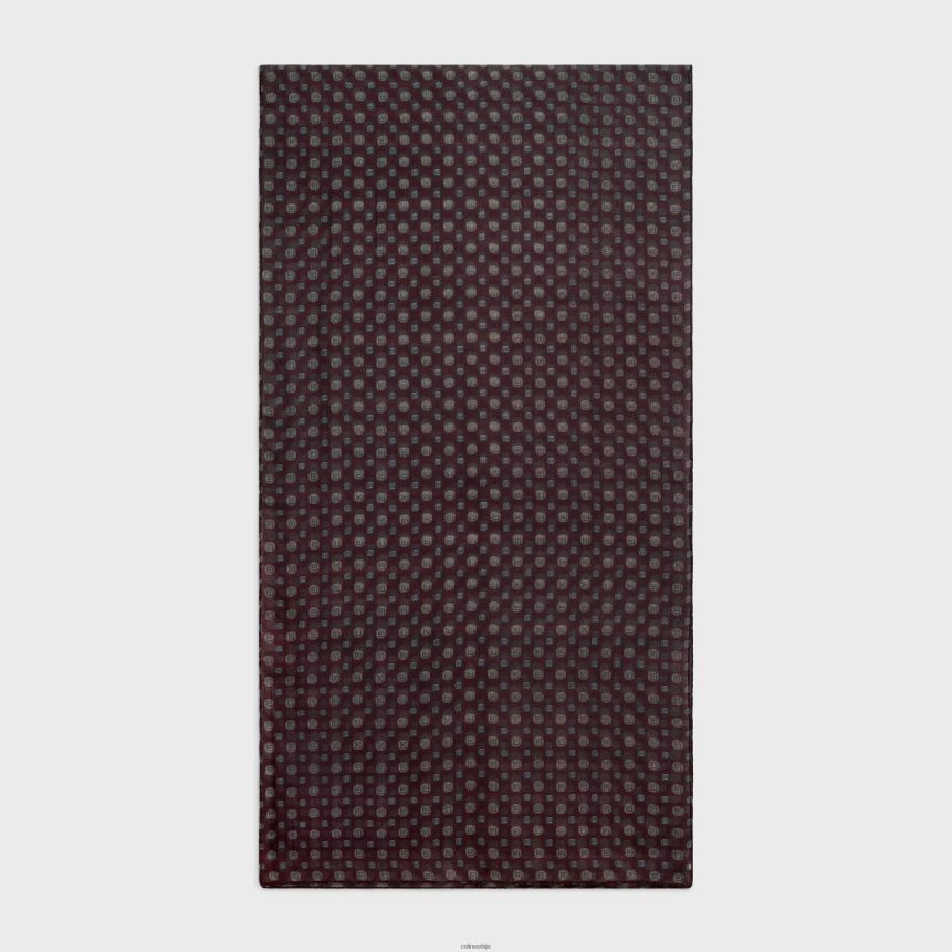 украо у кашмир муслину са принтом бискота бордо CELINE Z2BBHT1199 Прибор Жене