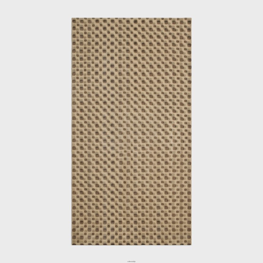 украо у кашмир муслину са принтом бискота беж CELINE Z2BBHT1201 Прибор Жене