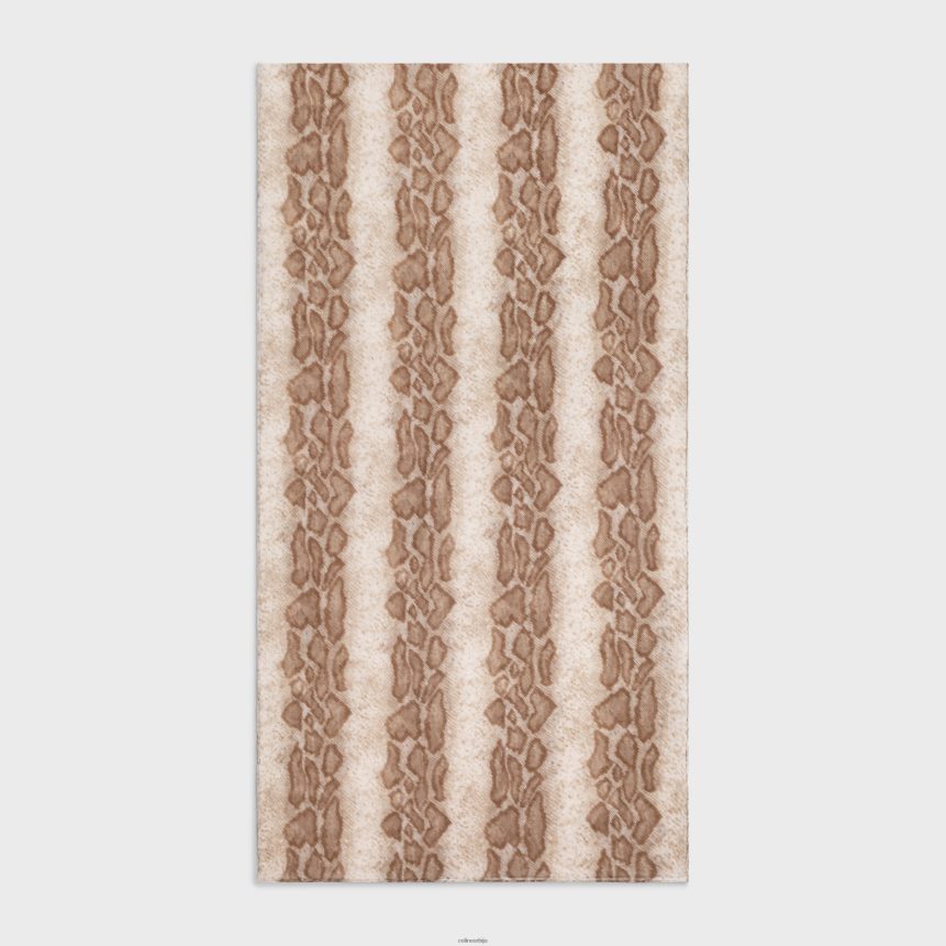 украо у кашмир муслину са змијским принтом беж / маррон CELINE Z2BBHT1202 Прибор Жене