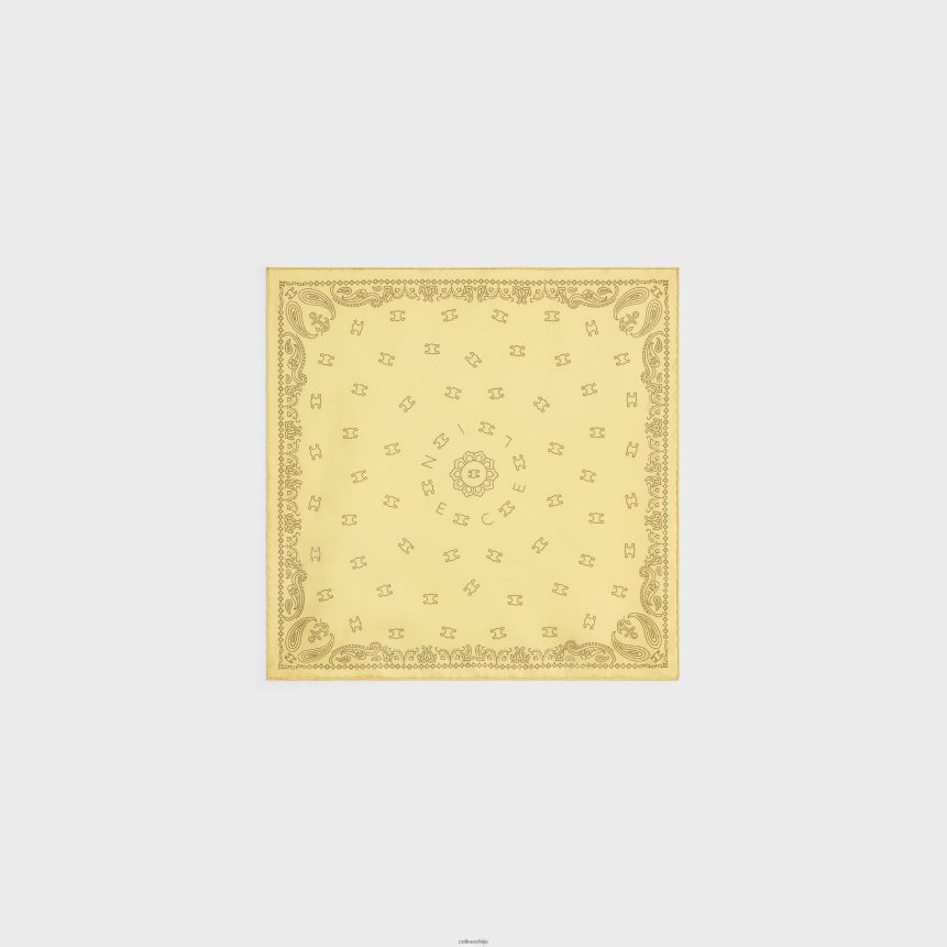 бандана од свиленог кепера паилле/ецорце CELINE Z2BBHT1214 Прибор Жене