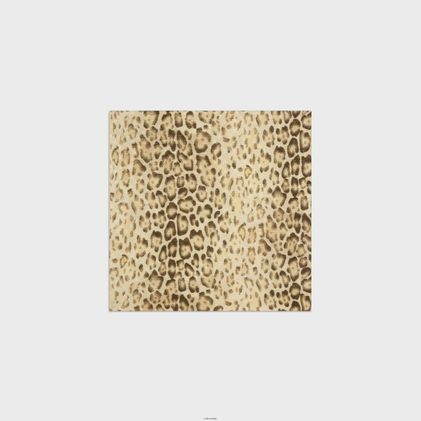 бандана од триомпхе свиленог жакарда леопард CELINE Z2BBHT1218 Прибор Жене