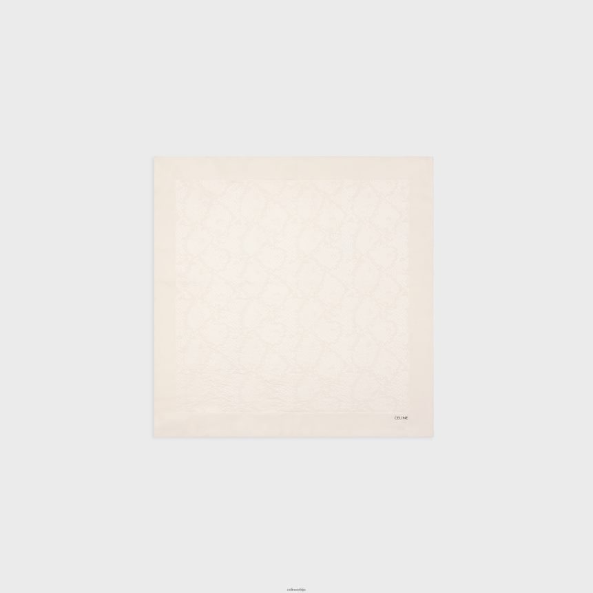 бандана од свиленог жакарда ванила CELINE Z2BBHT2264 Прибор мушкарци