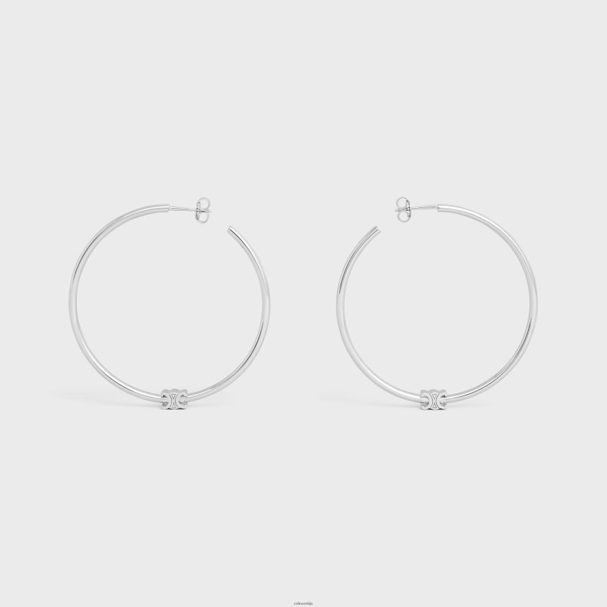 триомпхе велики обручи од месинга са завршном обрадом од родијума сребро CELINE Z2BBHT1261 Прибор Жене