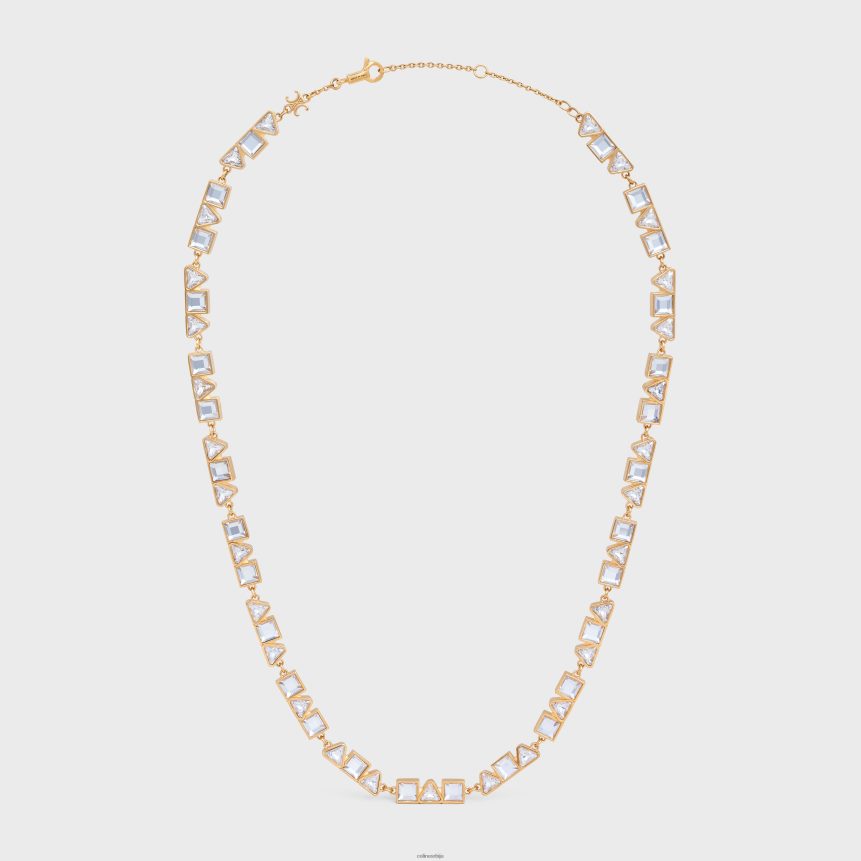 геометријска огрлица од месинга са завршном обрадом и страсом злато CELINE Z2BBHT1265 Прибор Жене