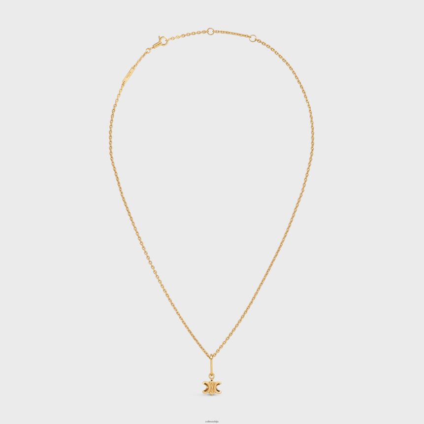 триомпхе солитаире огрлица од месинга са завршном обрадом злато CELINE Z2BBHT1270 Прибор Жене