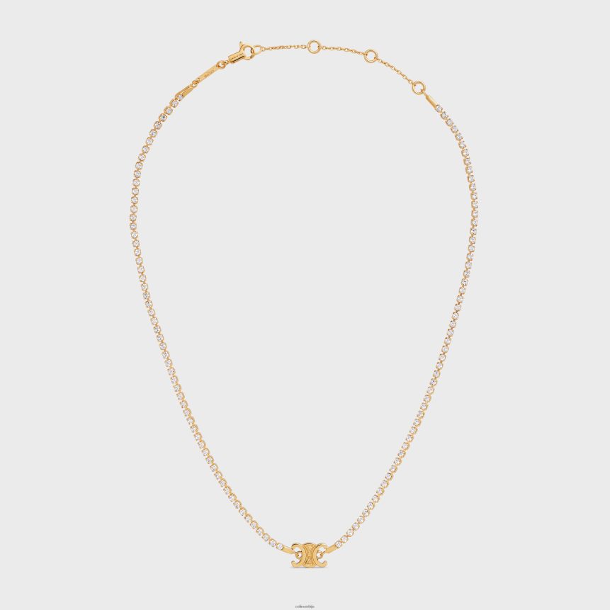 триомпхе сјајна огрлица од месинга са завршном обрадом и страсом злато CELINE Z2BBHT1274 Прибор Жене