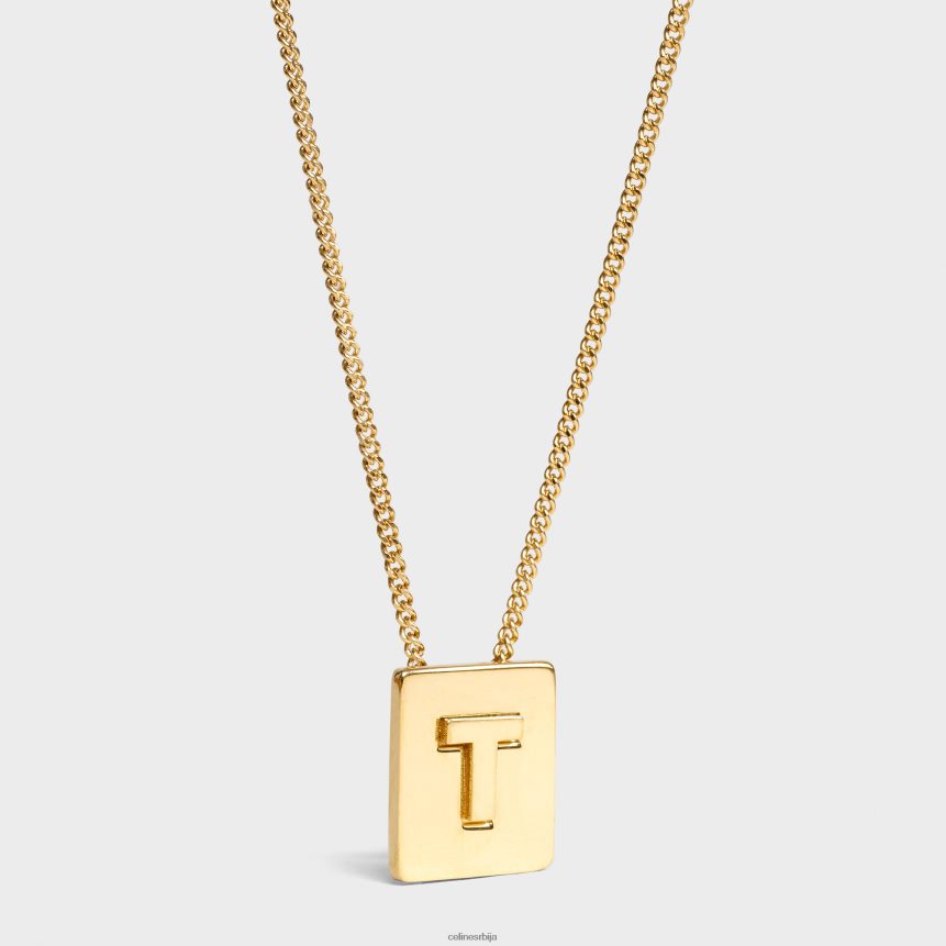 абецеда т огрлица од месинга са завршном обрадом злато CELINE Z2BBHT1343 Прибор Жене