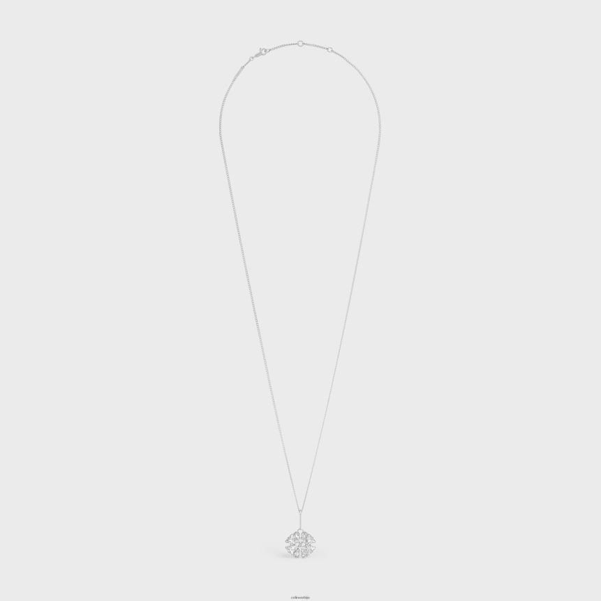 огрлица од тратинчице од месинга са завршном обрадом од родијума и страсом сребро CELINE Z2BBHT1355 Прибор Жене