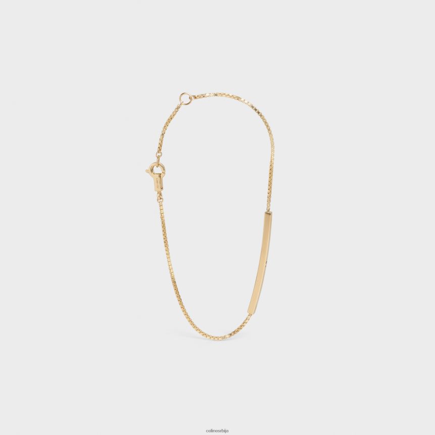 сентиментална равна наруквица од дијаманта жуто злато и бело CELINE Z2BBHT1398 Прибор Жене