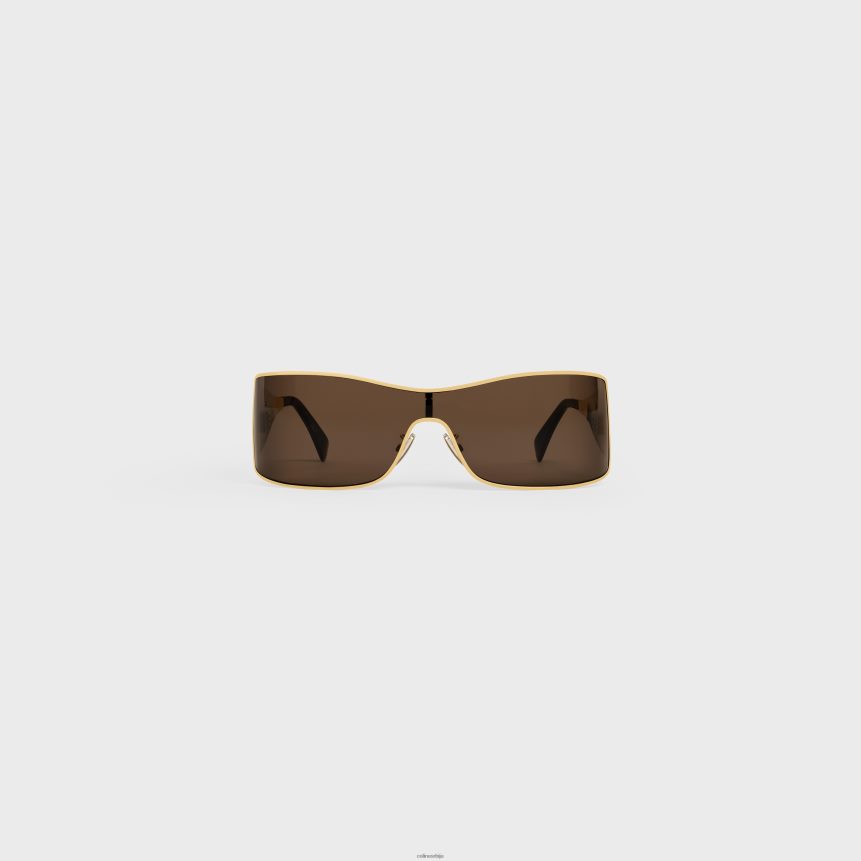 триомпхе метал рацер сунчане наочаре од метала злато/никотин CELINE Z2BBHT1042 Прибор Жене