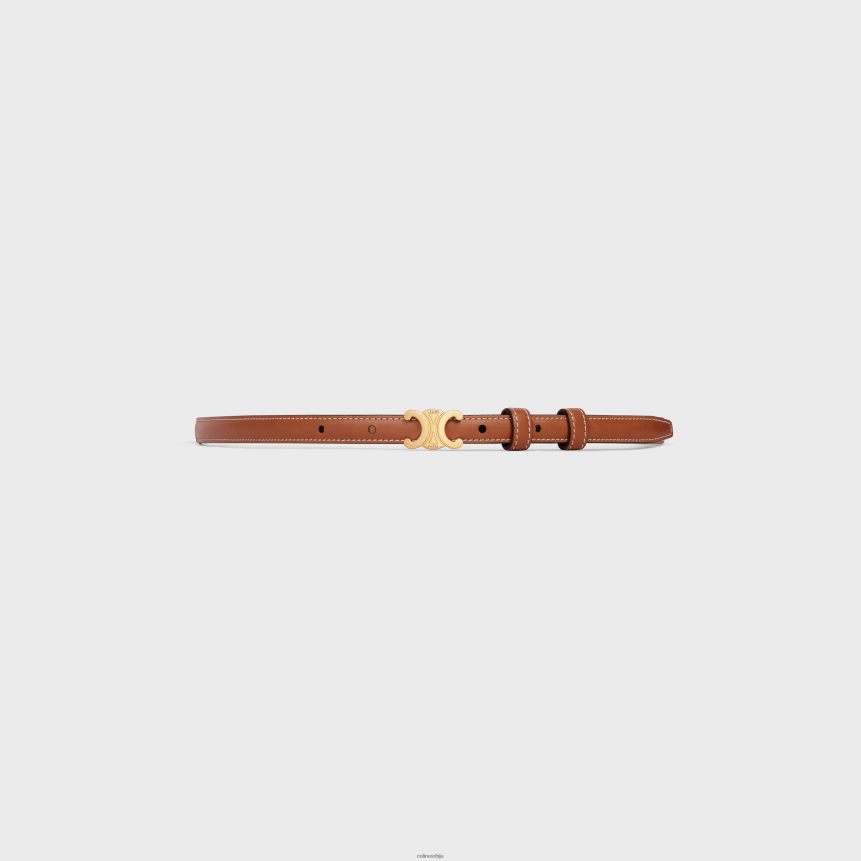 тинејџерски тријумфални појас од природне телеће коже тан CELINE Z2BBHT1081 Прибор Жене