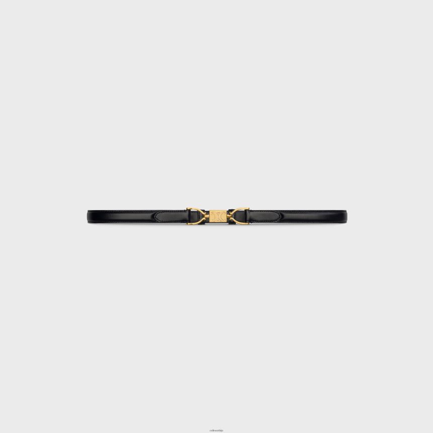 мали блок тријумф појас од таурилон коже црн CELINE Z2BBHT1097 Прибор Жене