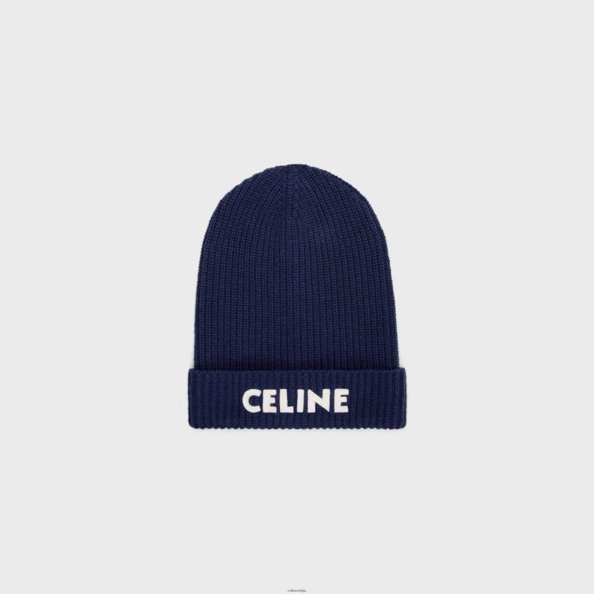 капуља од ребрасте вуне морнарица CELINE Z2BBHT2237 Прибор мушкарци