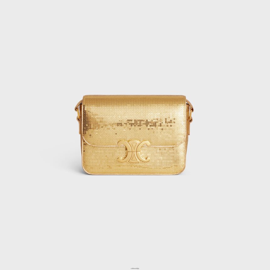 Теен Триомпх торба од шљокица и телеће коже злато CELINE Z2BBHT103 Прибор Жене