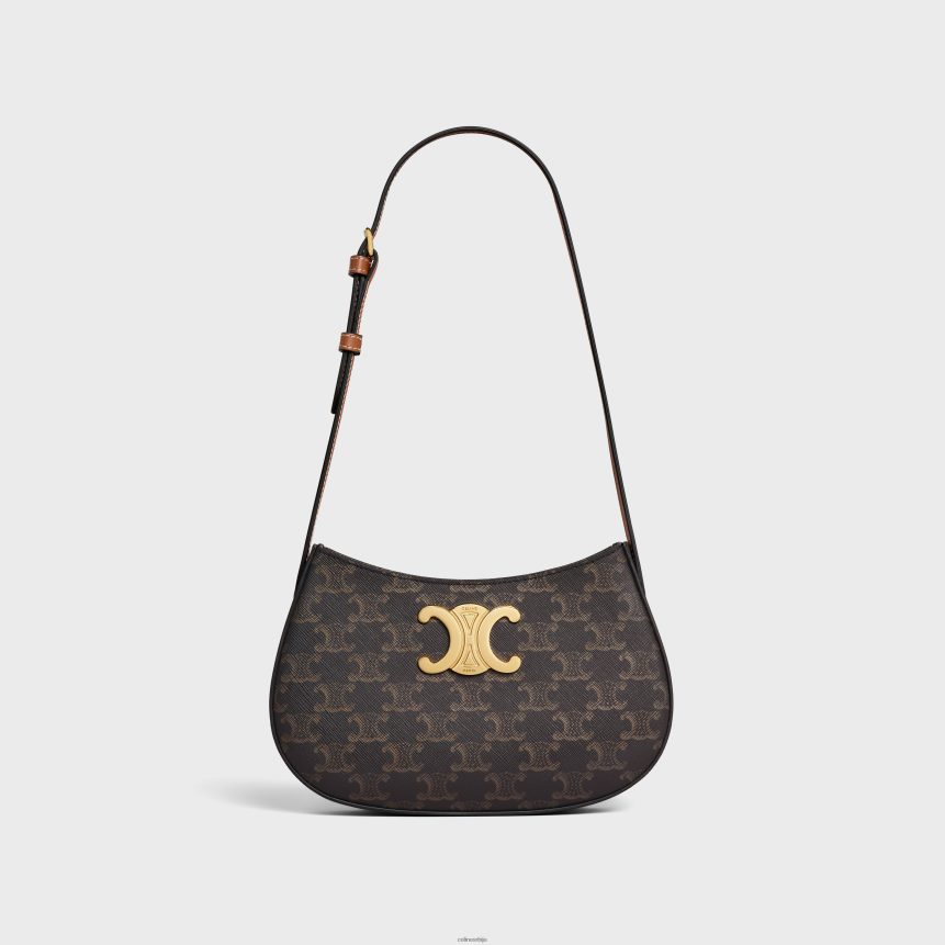 средња тилли торба од триомпхе платна и телеће коже тан CELINE Z2BBHT14 Прибор Жене