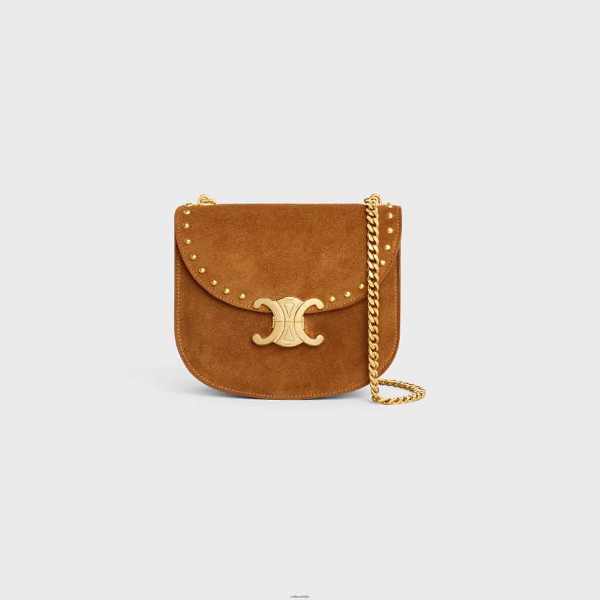 ланац бесаце цлеа од антилоп телеће коже са чавлима пецан CELINE Z2BBHT169 Прибор Жене