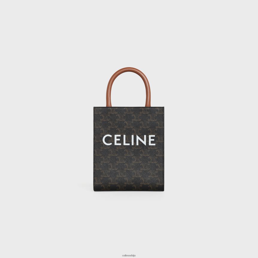 мини вертикалне кабине од триомпхе платна и телеће коже са штампом тан CELINE Z2BBHT238 Прибор Жене