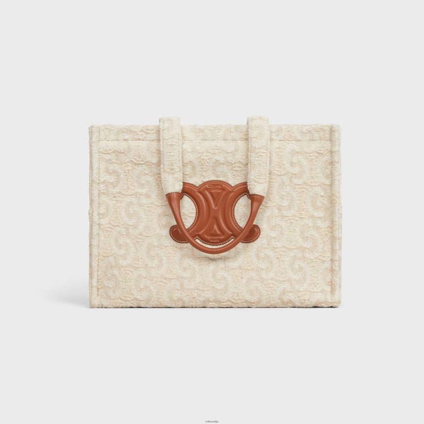 велики цабас тхаис у текстилу са тријумфом по целом телу природан/тан CELINE Z2BBHT242 Прибор Жене