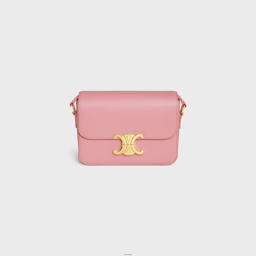 Теен Триомпхе торба од сјајне телеће коже ружа CELINE Z2BBHT47 Прибор Жене