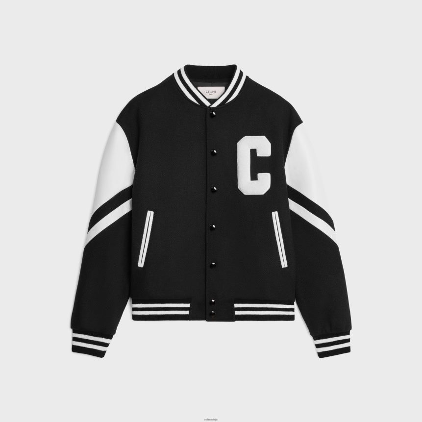 јацксон тедди јакна од текстуриране вуне црн CELINE Z2BBHT1775 Одећа мушкарци