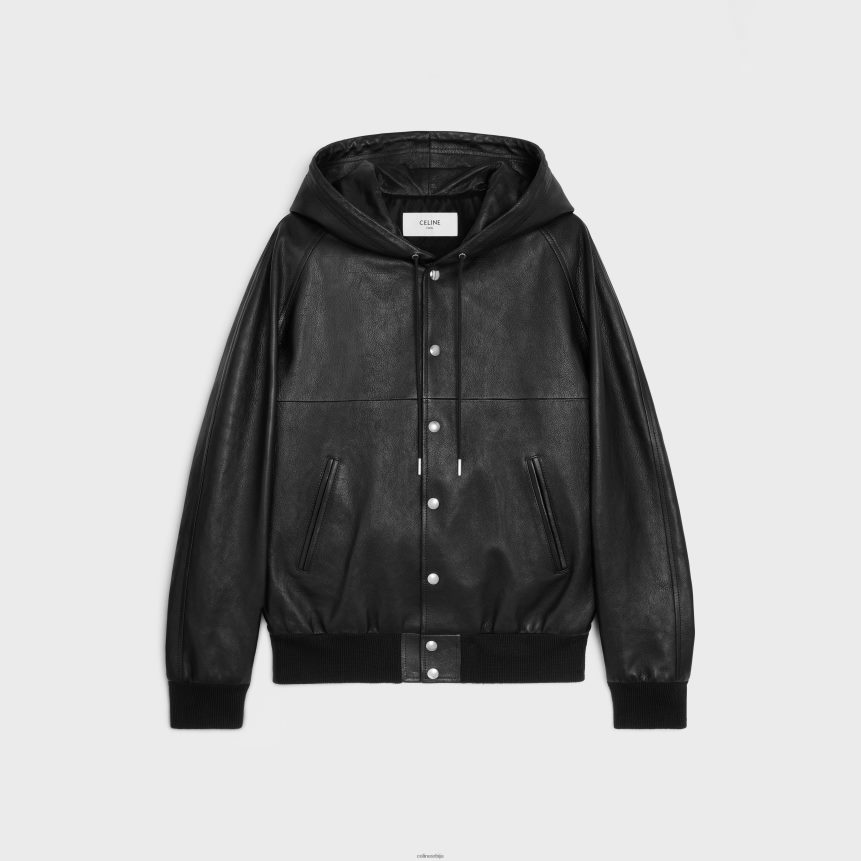 слободна јакна од меке јагњеће коже црн CELINE Z2BBHT1783 Одећа мушкарци