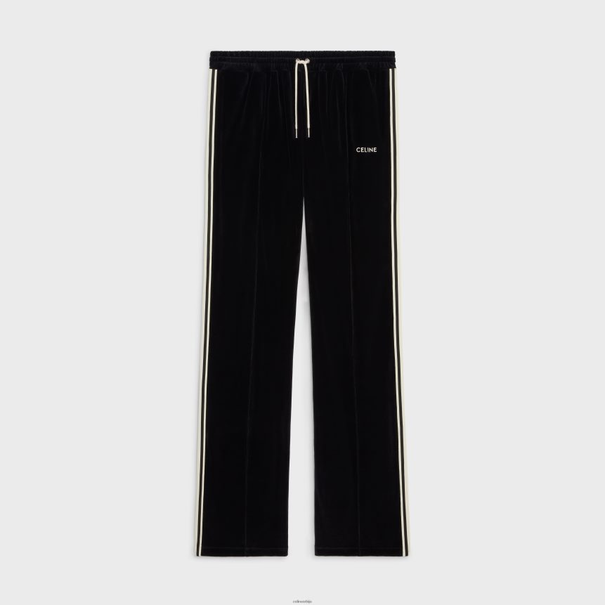 панталоне од сомота црно бели CELINE Z2BBHT1826 Одећа мушкарци