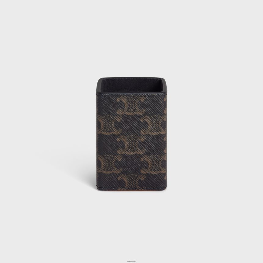 држач парфема 100мл од триомпхе платна и телеће коже тан CELINE Z2BBHT1462 Прибор мушкарци