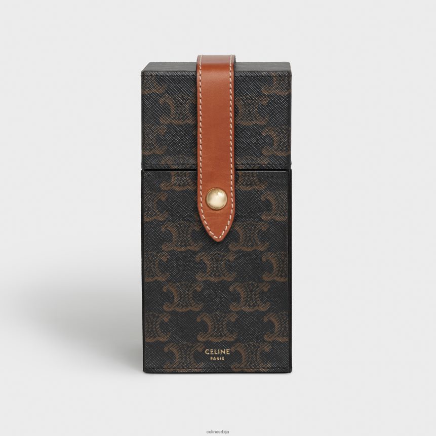 кутија 1 парфем 6.8 фл.оз од триомпхе платна и природне телеће коже тан CELINE Z2BBHT1467 Прибор мушкарци