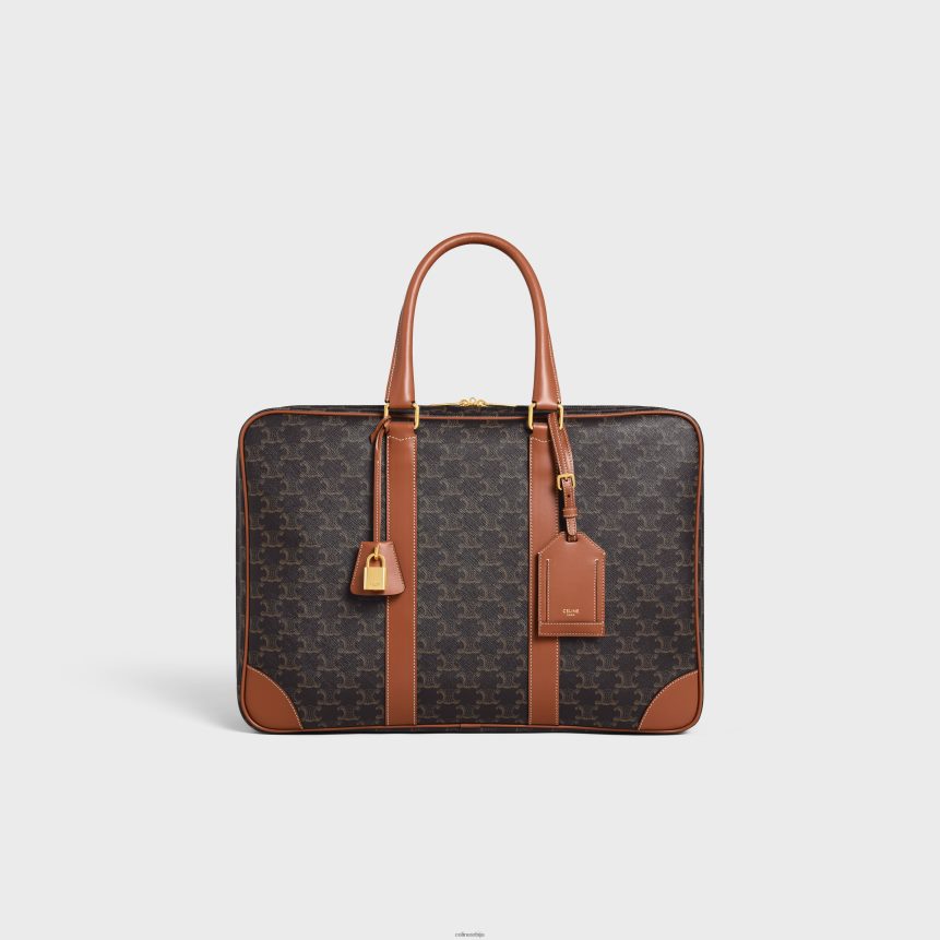 мекани пртљаг 45 од триомпхе платна и телеће коже тан CELINE Z2BBHT1629 Прибор мушкарци