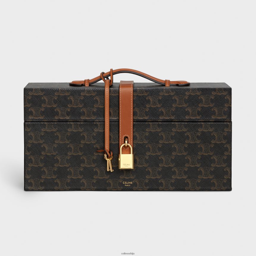 цасе 5 парфеми 3.4 фл.оз у триомпхе платну и природној телећој кожи тан CELINE Z2BBHT1469 Прибор мушкарци