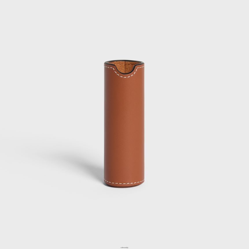 путна торбица за спреј од глатке телеће коже тан CELINE Z2BBHT1453 Прибор мушкарци