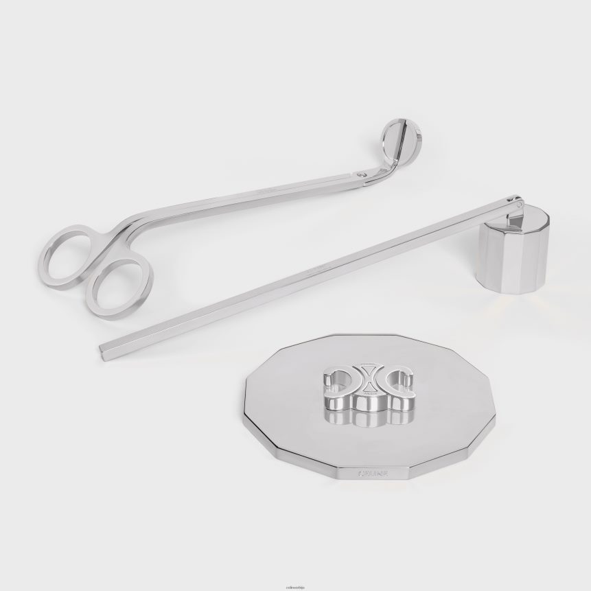 прибор за свеће од челика сребро CELINE Z2BBHT1507 Прибор мушкарци