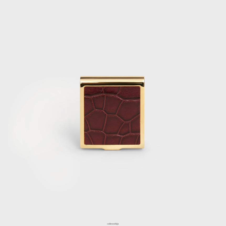 кутија шибица од месинга и алигатора бордо CELINE Z2BBHT1555 Прибор мушкарци