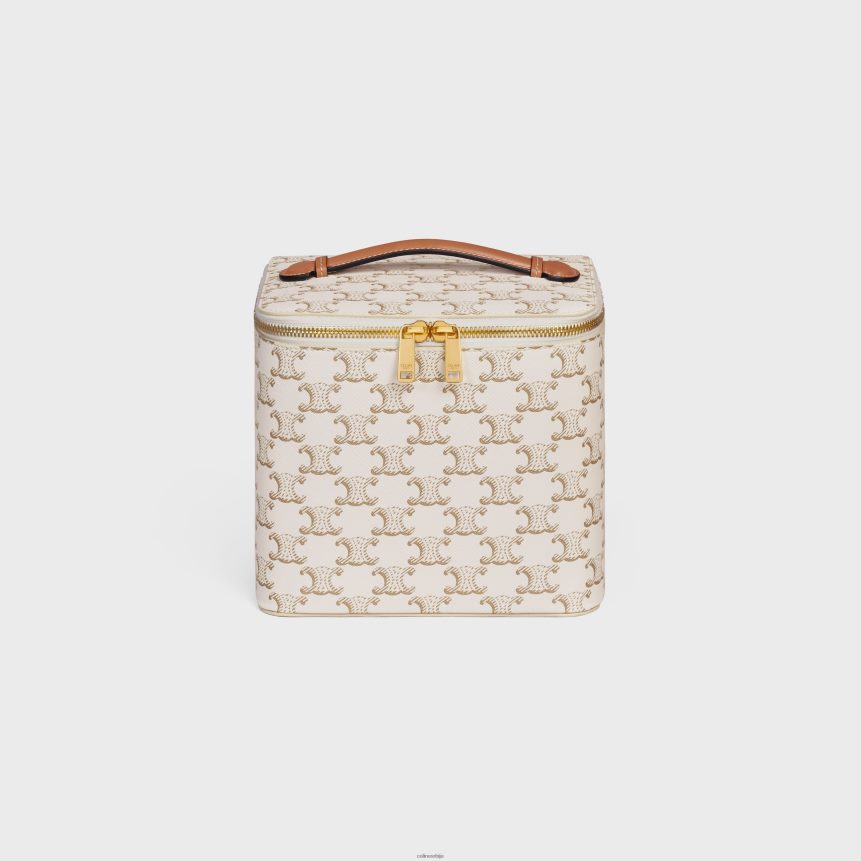 умиваоник од триомпхе платна и телеће коже бео CELINE Z2BBHT1581 Прибор мушкарци