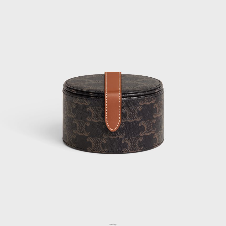 футрола за драгуље од триомпхе платна и телеће коже тан CELINE Z2BBHT1584 Прибор мушкарци