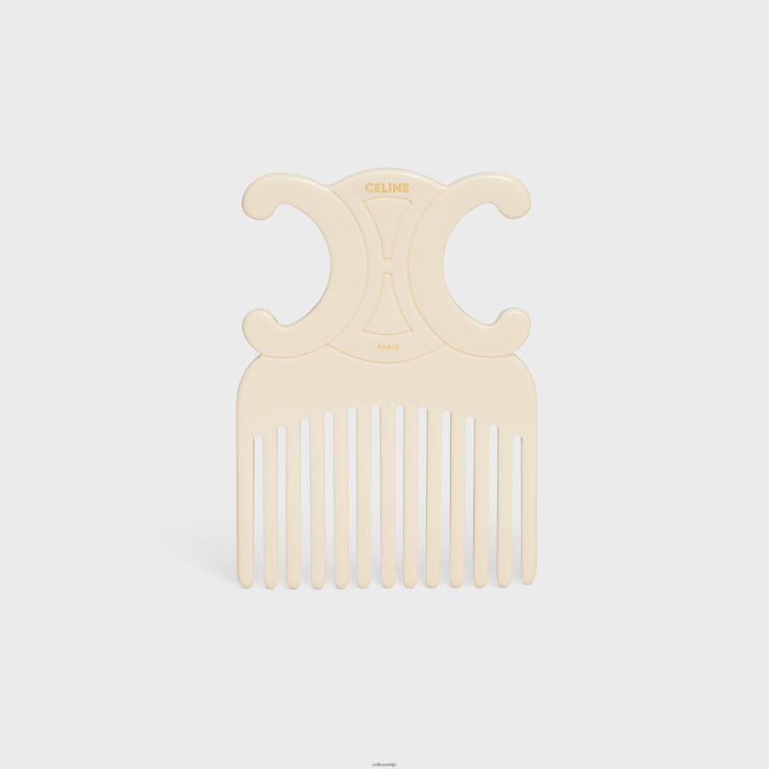 триомпхе чешаљ за косу у ацетату слоноваче CELINE Z2BBHT1604 Прибор мушкарци