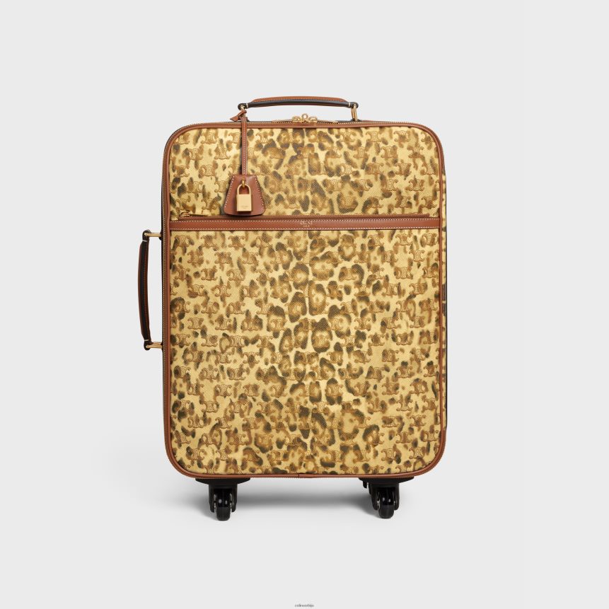 мала колица од тријумфалног платна са штампом и телећом кожом леопард CELINE Z2BBHT1625 Прибор мушкарци