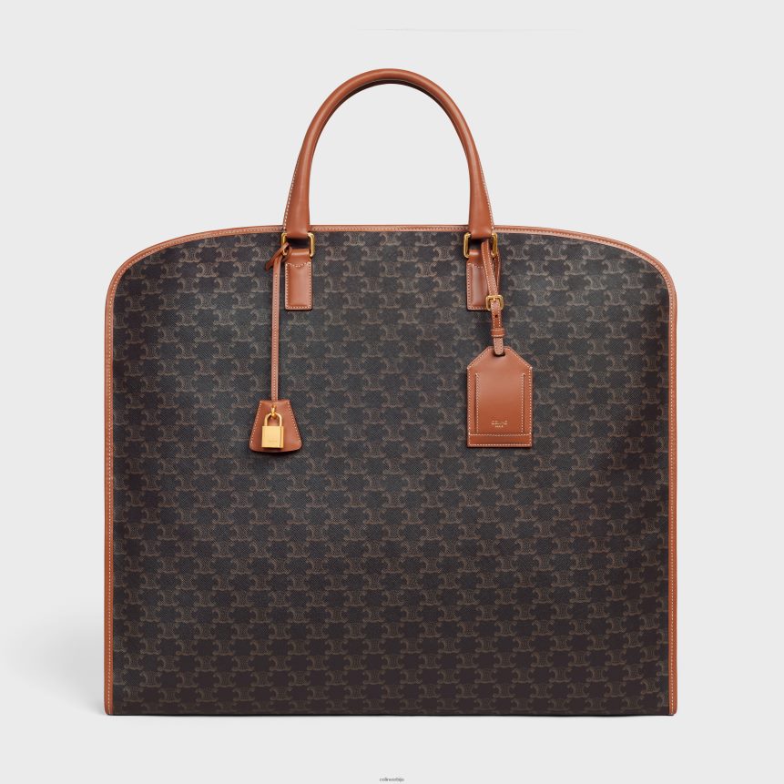 торба за одећу од триомпхе платна и телеће коже тан CELINE Z2BBHT1630 Прибор мушкарци