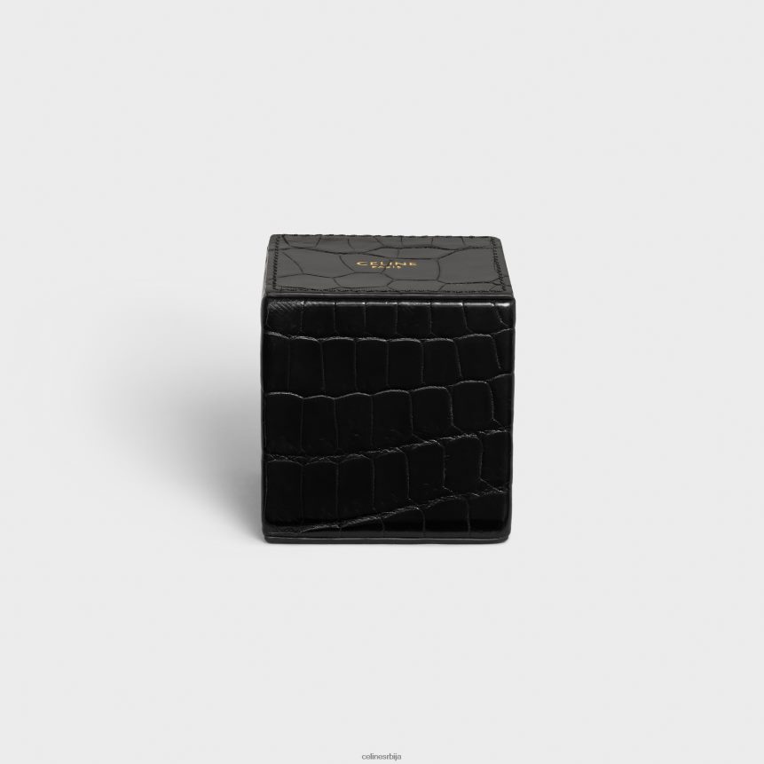 квадратни утег за папир у крокодилу црн CELINE Z2BBHT1652 Прибор мушкарци